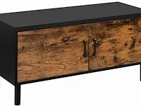 Schoenenkast met deur - industrieel - spaanplaat - zwart - 100x35x38 - afbeelding 1 van  3