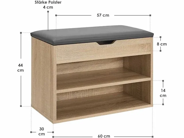 Schoenenrek met klapdeksel - afbeelding 3 van  4