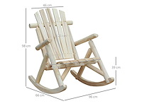 Schommelende adirondack tuinstoel - afbeelding 4 van  6