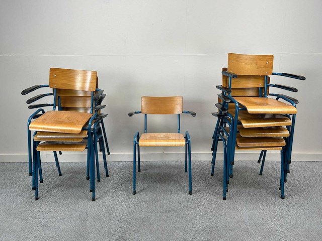 Schoolstoel - canteen chairs (9x) - afbeelding 1 van  3