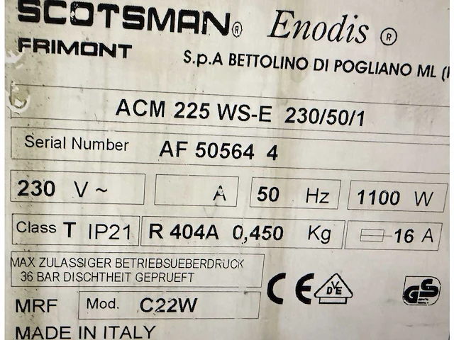 Schot - acm225 - ijsmachine - afbeelding 5 van  5