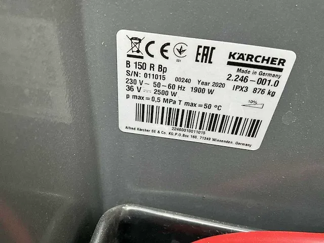 Schrob-zuigmachine kärcher professional b 150 r - afbeelding 7 van  29