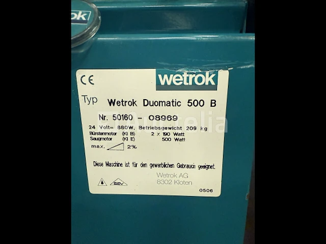 Schrobzuigmachine - wetrok duomatic 500 b reinigingsmachine - afbeelding 9 van  22