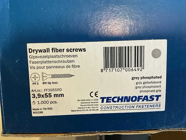 Schroeven technofast 4,2x13mm - gipsvezelplaatschroeven 3.9x55mm - afbeelding 4 van  14