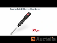 Schroevendraaier met 12 inbus bits - afbeelding 1 van  5