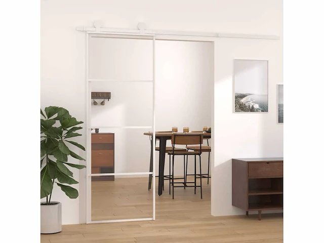Schuifdeur - aluminium 76x205 cm wit - afbeelding 2 van  6