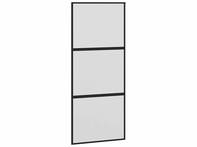 Schuifdeur - zwart - gehard glas - aluminium - afbeelding 3 van  9