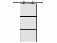 Schuifdeur - zwart - gehard glas - aluminium - afbeelding 4 van  9
