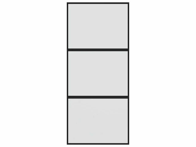 Schuifdeur - zwart - gehard glas - aluminium - afbeelding 5 van  9