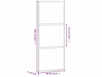 Schuifdeur - zwart - gehard glas - aluminium - afbeelding 9 van  9