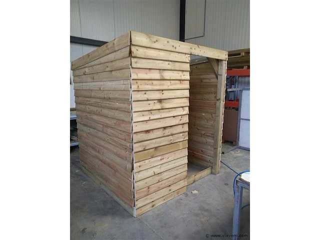 Schuilhut 1,80x1,80 met voorwand - afbeelding 1 van  4