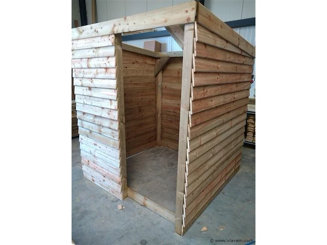 Schuilhut 1,80x1,80 met voorwand - afbeelding 2 van  4