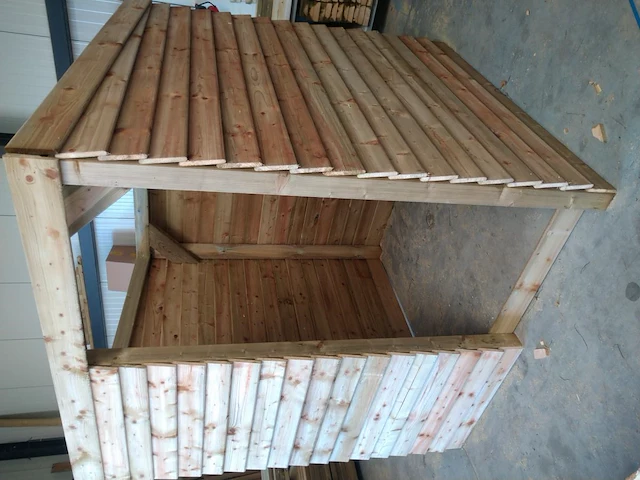 Schuilhut 1,80x1,80 met voorwand - afbeelding 2 van  4
