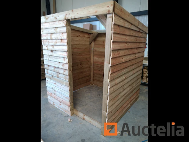 Schuilhut 1,80x3,60 met voorwand - afbeelding 2 van  4