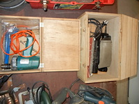 Schuurmachine en boormachine in doos - afbeelding 2 van  2