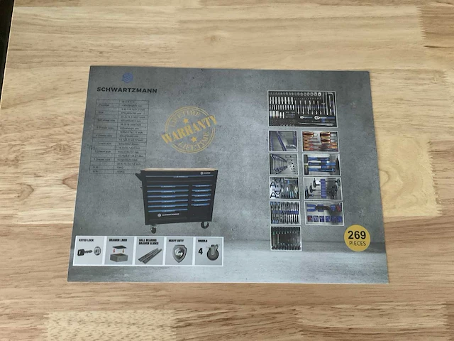 Schwartzmann gereedschapswagen 269 pcs - afbeelding 8 van  8