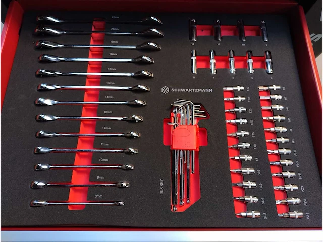 Schwarztmann gereedschapswagen 168 pcs - afbeelding 11 van  11