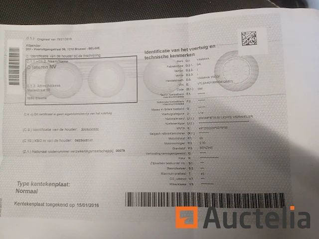 Scooter yamaha yn50f (2016-vin:vtlsa401000004126) - afbeelding 7 van  9
