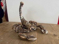 Scorpioen steampunk h17,5cm gold - afbeelding 1 van  3
