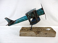 Scrap art vliegtuig - afbeelding 2 van  4