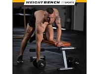 Scsports® halterbank - plat, opvouwbaar, verstelbaar, maximale belasting 120 kg - afbeelding 1 van  4