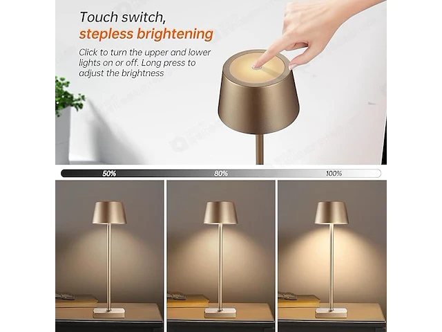 Seihoae draadloze tafellamp - afbeelding 2 van  5