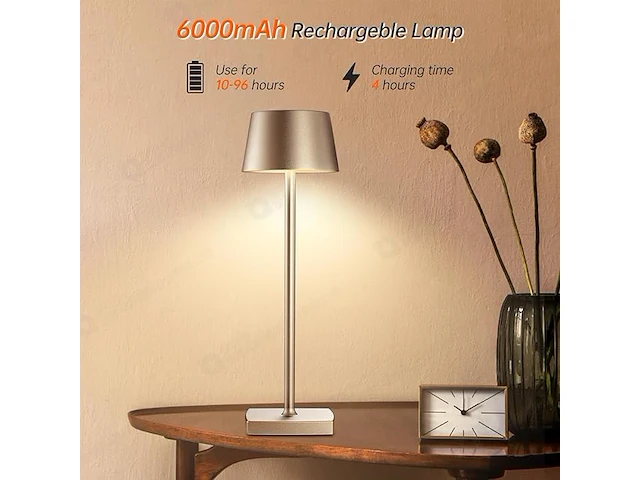 Seihoae draadloze tafellamp - afbeelding 4 van  5