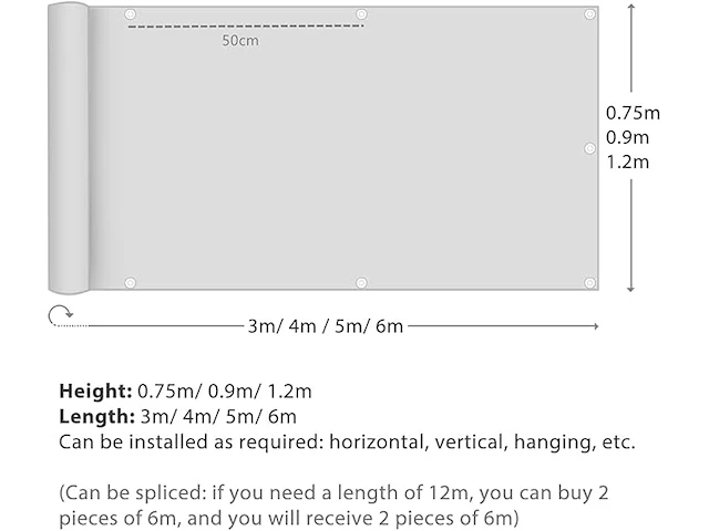 Sekey balkonscherm - afbeelding 2 van  6
