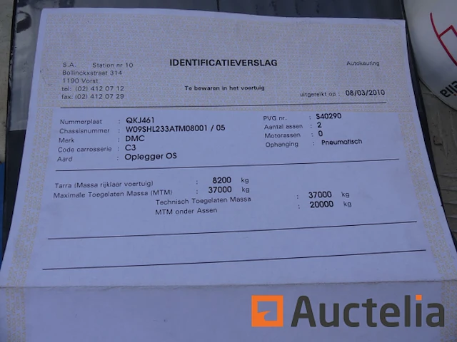 Semi aanhanger gedekt dmc ol 37 t-c - afbeelding 3 van  16