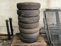 Semperit express steel vrachtwagenbanden met velg 7 stuks