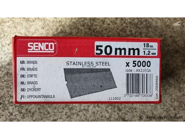 Senco ax21ega brads 50mm - afbeelding 1 van  1