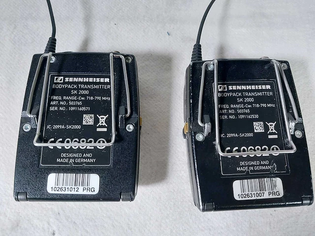 Sennheiser em2050 receiver w/2 x bodypack sk2000 & 2 x handmicrophone skm2000 (718-790mhz) - afbeelding 3 van  13