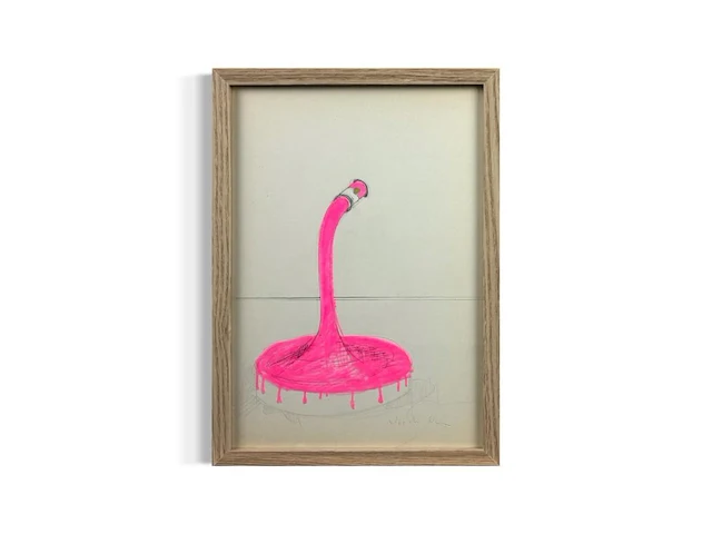 Sergio de beukelaer - originele tekening - tribute to andy warhol - afbeelding 1 van  1