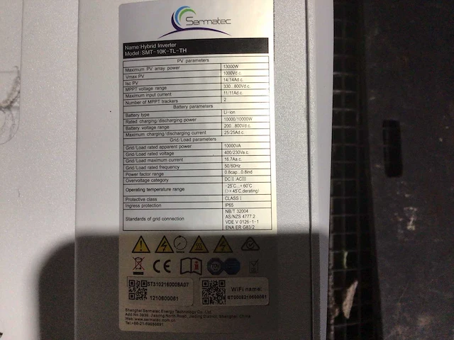 Sermatec smt 10k omvormer - afbeelding 3 van  4
