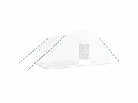 Serre met wit stalen frame 24 m² 6x4x2,85 m - gratis verzending alleen in belgië - afbeelding 2 van  8
