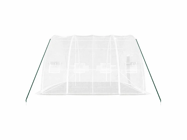 Serre met wit stalen frame 24 m² 6x4x2,85 m - gratis verzending alleen in belgië - afbeelding 5 van  8