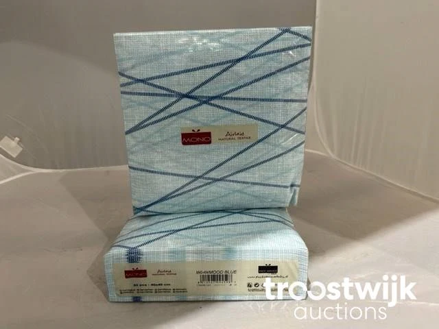 Servetten airlaid mood blue - pack service italia - afbeelding 2 van  2