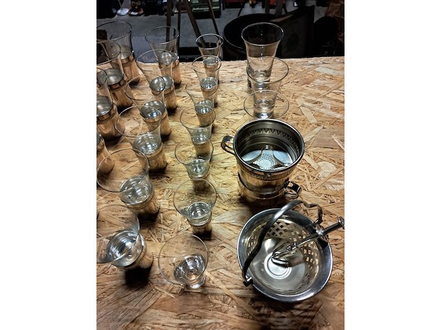 Servies zilver-glas 110 delig - afbeelding 2 van  6