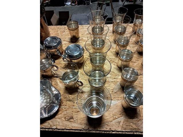 Servies zilver-glas 110 delig - afbeelding 3 van  6