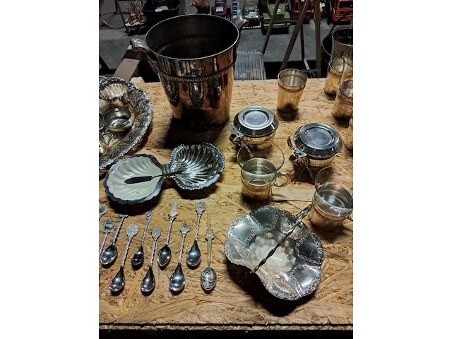 Servies zilver-glas 110 delig - afbeelding 4 van  6