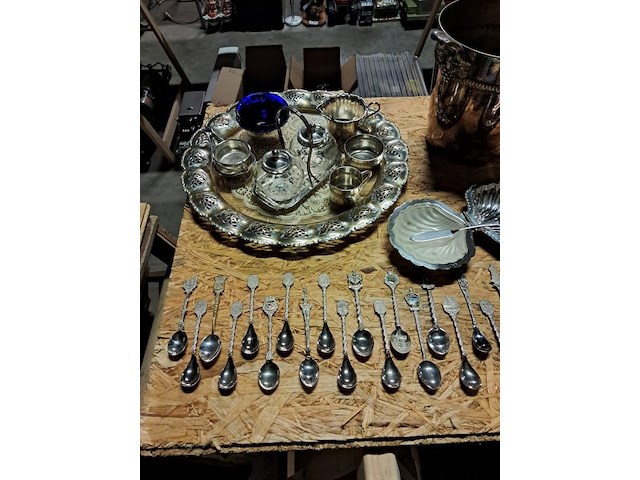 Servies zilver-glas 110 delig - afbeelding 5 van  6