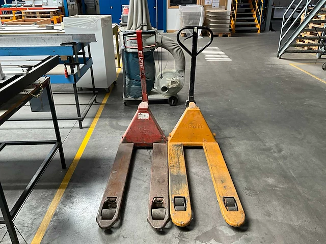 Set 2 hydraulische handpallettrucks (2x) - afbeelding 1 van  11