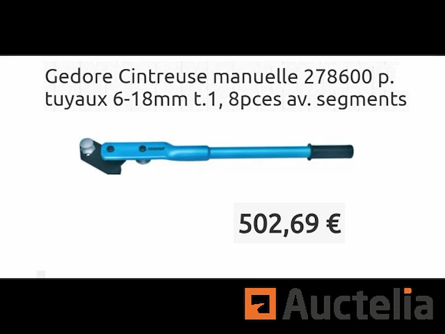 Set buigmachines voor buizen 6-18 mm gedore 278600 - afbeelding 1 van  9