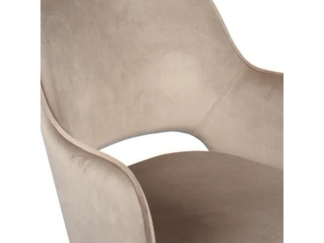 Set eetkamerstoelen puck fluweel beige - afbeelding 4 van  4