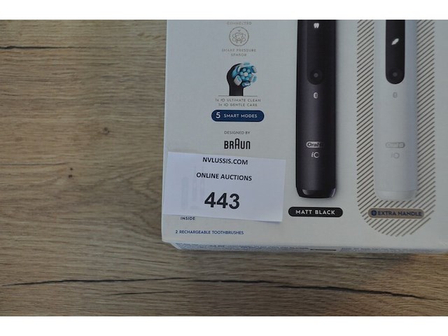 Set elektrische tandenborstels braun oral b io series 5 duo matt lava and white (b435) - afbeelding 2 van  4