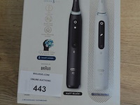 Set elektrische tandenborstels braun oral b io series 5 duo matt lava and white (b435) - afbeelding 3 van  4
