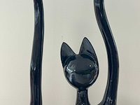 Set kat en muis met lange staart h100cm zwart - afbeelding 2 van  3