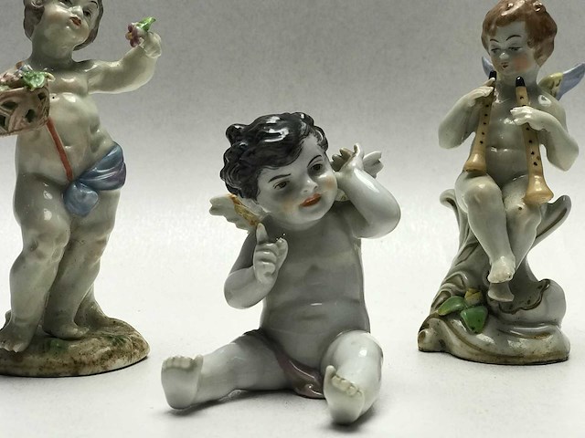 Set of 3 capodimonte italian porcelain (3x) - afbeelding 1 van  9