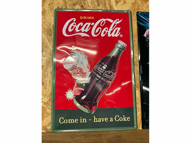 Set reclameborden coca cola (4x) - afbeelding 2 van  6