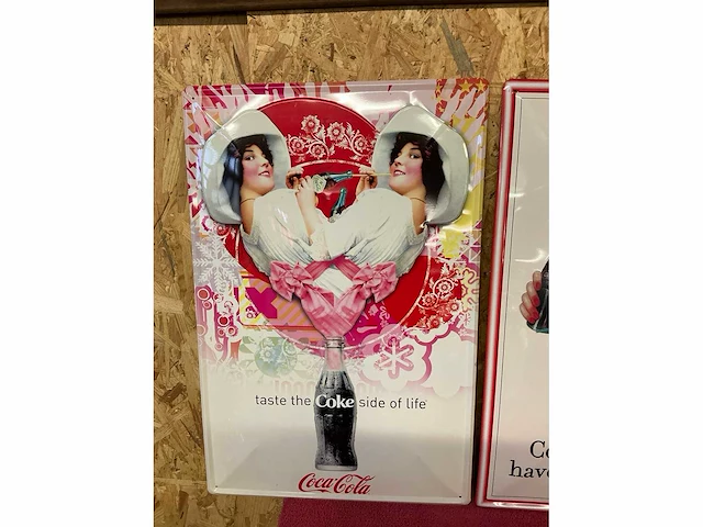 Set reclameborden coca cola (4x) - afbeelding 4 van  6